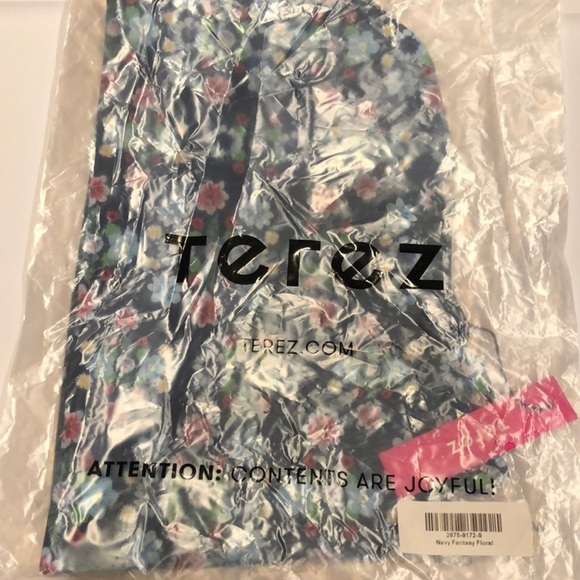 TEREZ GARDENISTA HIGH SHINE FLORAL LEGGING NEW M L - Picture 3 of 4